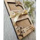 Картичка за пари от MDF череша и естествен корк, размери 20x11 см и дебелина 1,5 см Картичка за пари от MDF череша и естествен корк, размери 20x11 см и дебелина 1,5 см
