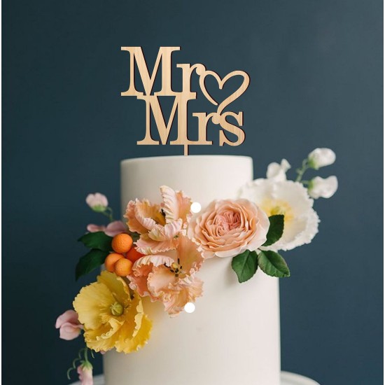 Топер за торта Mr & Mrs