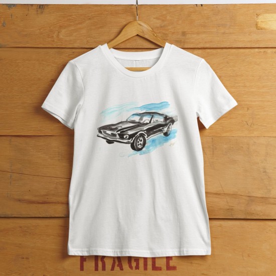Тениска с Retro Muscle car – унисекс и детски тениски с принт